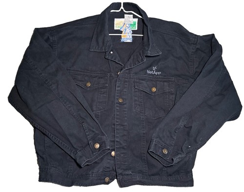 Men black denim jacket xl - black,